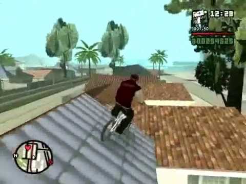 Best GTA San Andreas (SA) BMX tricks, big bike jumps :)