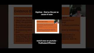 Aquinas - God as the per se cause of esse #philosophy #aquinas #god #christianity