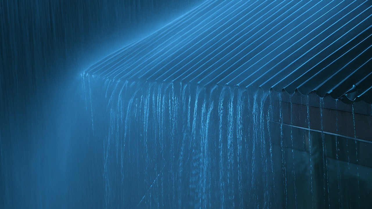 Falling Asleep Instantly During Heavy Rain and Thunder on Metal Roof of an Old Cabin House