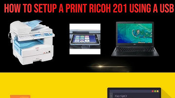 How to setup a printer ricoh 201/171/161/1515 using a USB cable on windows 10/11/8/7