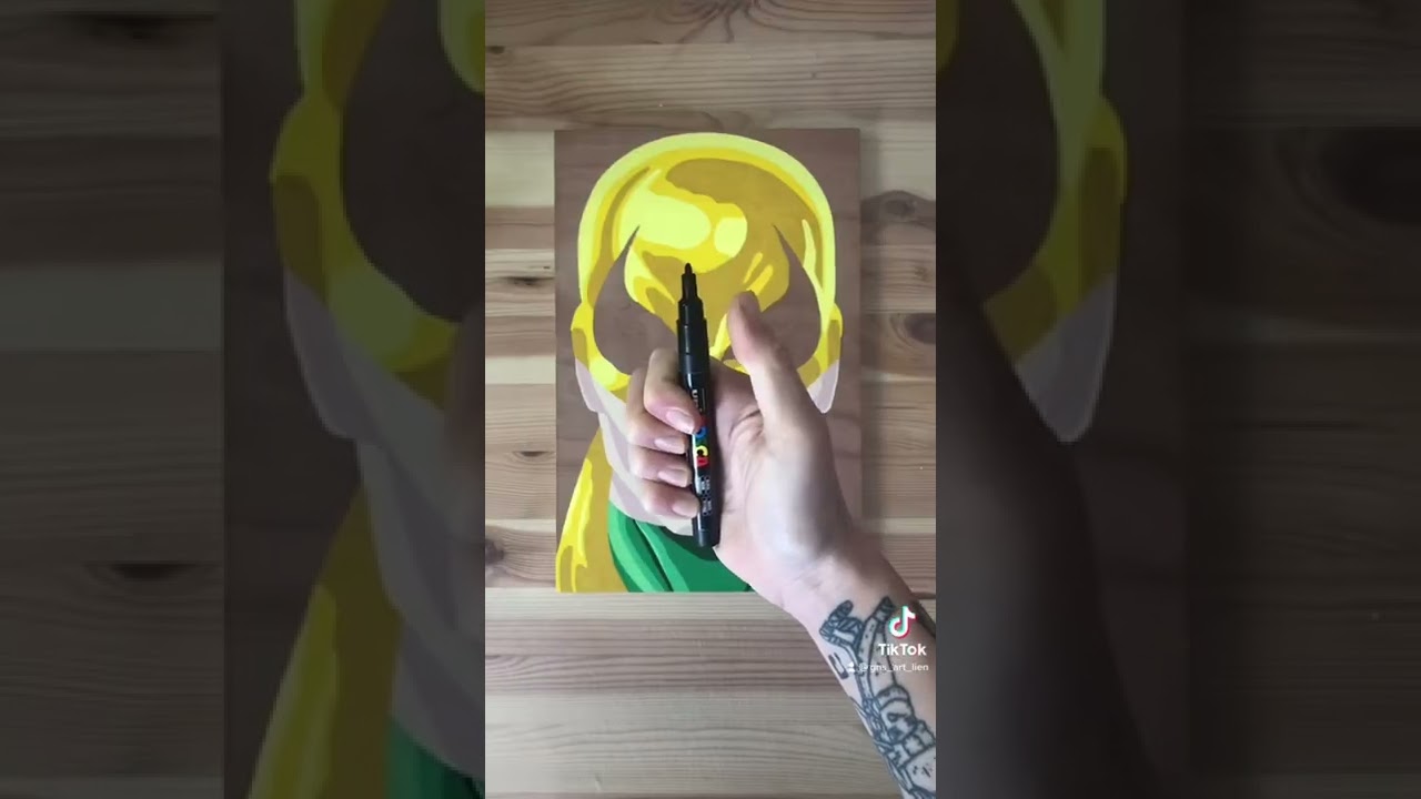 How to draw Iron Fist with Posca markers 