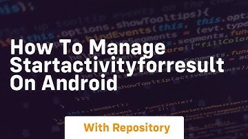 how to manage startactivityforresult on android