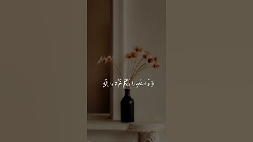 ﴿وَاستَغفِروا رَبَّكُم ثُمَّ توبوا إِلَيهِ﴾ | القارئ : سلمان العتيبي