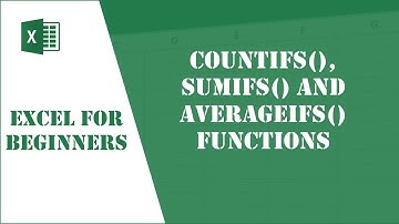 Excel Tutorial 53 - COUNTIFS, SUMIFS & AVERAGEIFS Functions