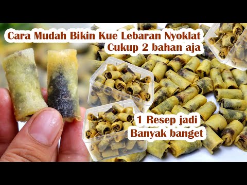 Petunjuk Masak CARA MUDAH DAN CEPAT BUAT KUE LEBARAN HANYA DENGAN COKLAT 100GR BISA JADI 2 TOPLES ! SUMPIA COKLAT Yang Luar Biasa