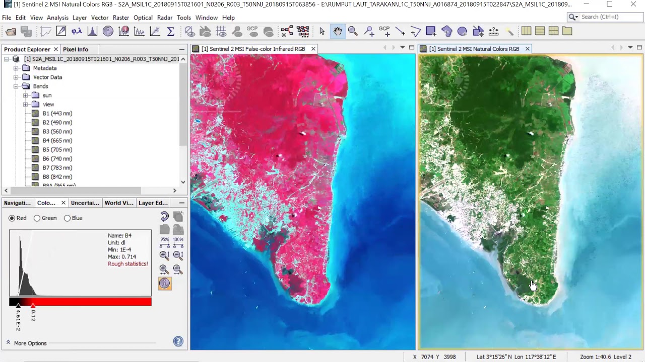 Demo SNAP - cara memperbanyak variasi komposit citra Sentinel 2A - YouTube
