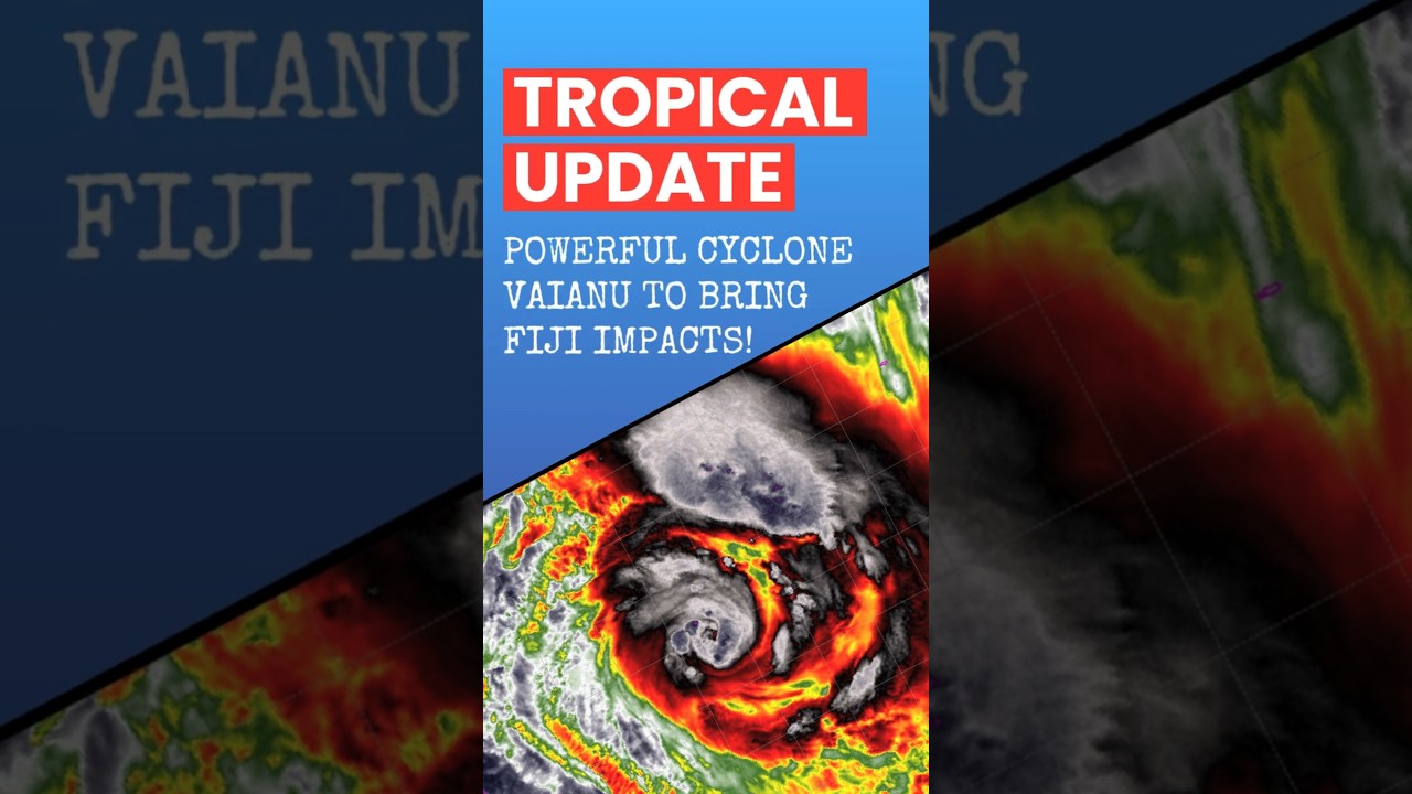 Very Strong Cyclone Vaianu, Close Impact Fiji... #weather #cyclone #forecast