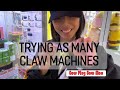 Trying many claw machines at cow play cow moo suntec city