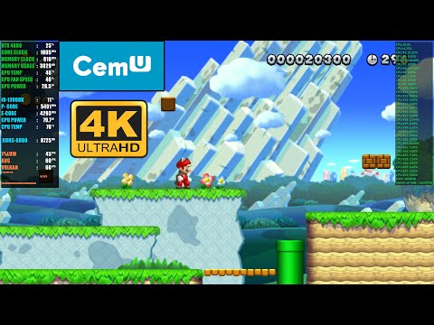 New Super Mario Bros. U PC Gameplay | CEMU Emulator | Playable✔️ | RTX 4080 | i9 13900K | 4K 60FPS