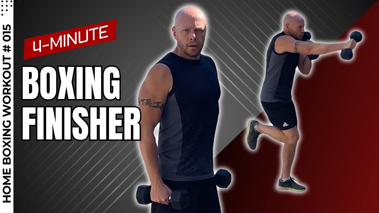 4 Minute at Home Boxing TABATA FINISHER workout Dumbbells Required