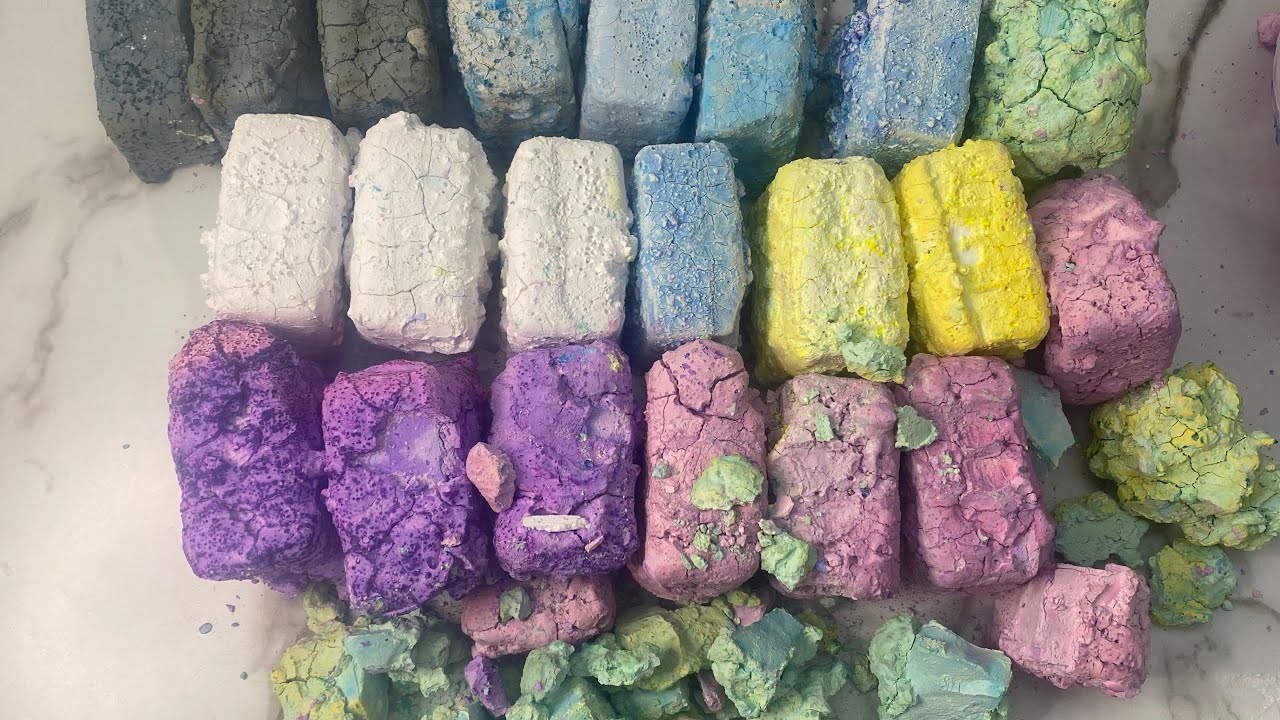 Sped 2X | Colorful Pasted Gym Chalk | Satisfying Soft & Damped - YouTube