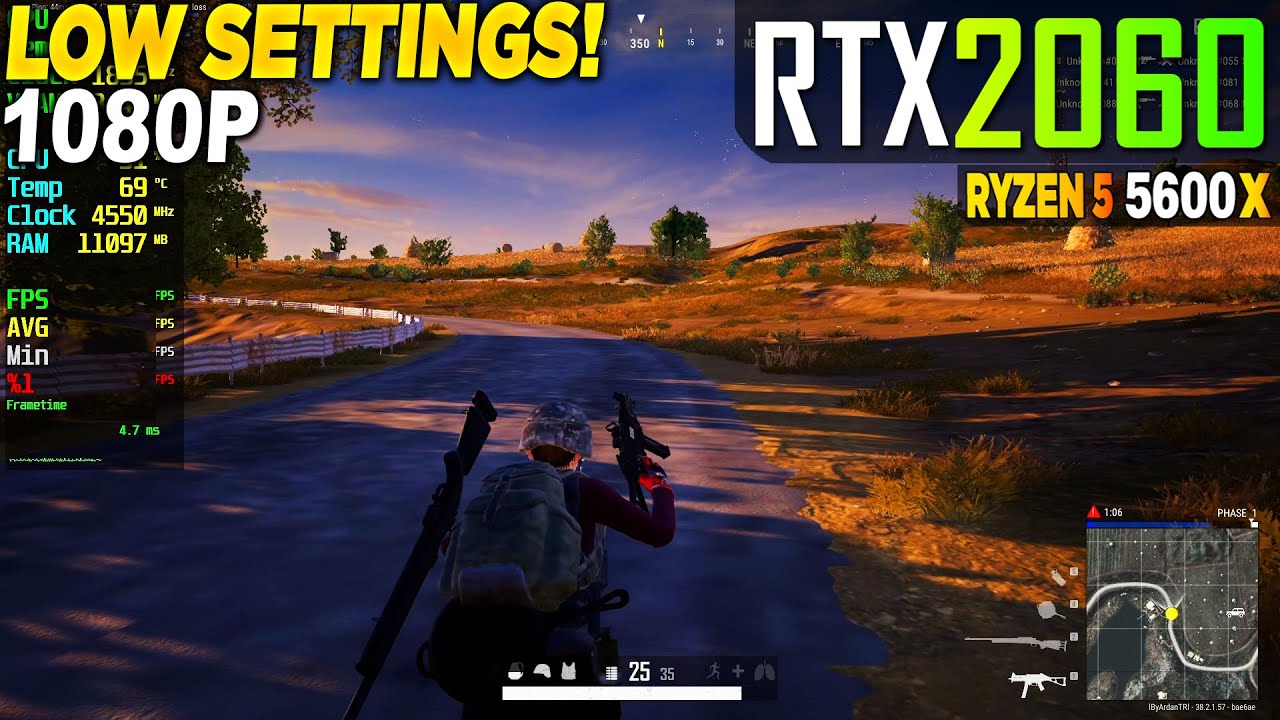PUBG RTX 2060 + Ryzen 5 5600x - 1080p Very Low, - YouTube