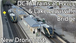 DCTA Trains at the Lake Lewisville Bridge - New Drone Test