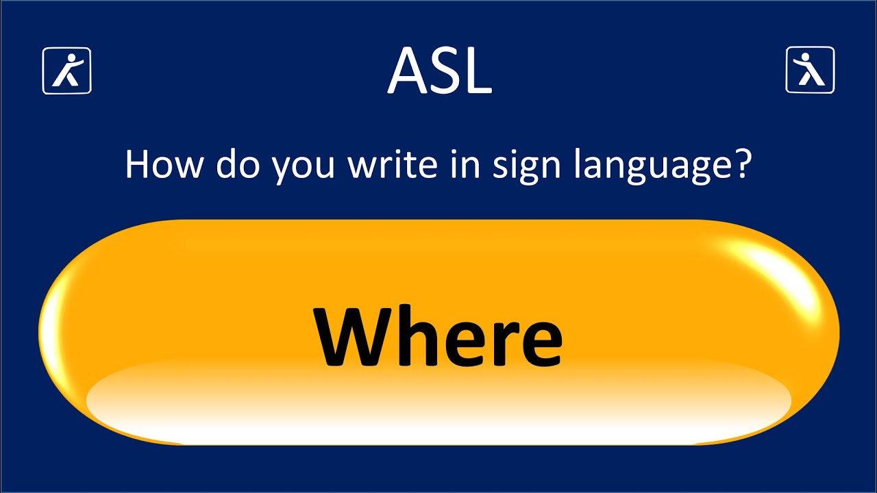 Write In Sign Deaf people ask, how to write in sign language? The word Where - YouTube
