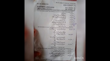 4th semester kashmiri language paper