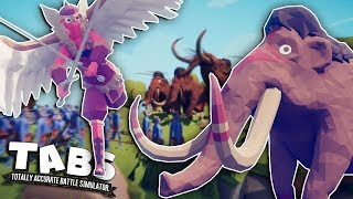 GIANT MAMMOTH ARMY vs SPEAR UNITS! - Totally Accurate Battle Simulator - TABS Release