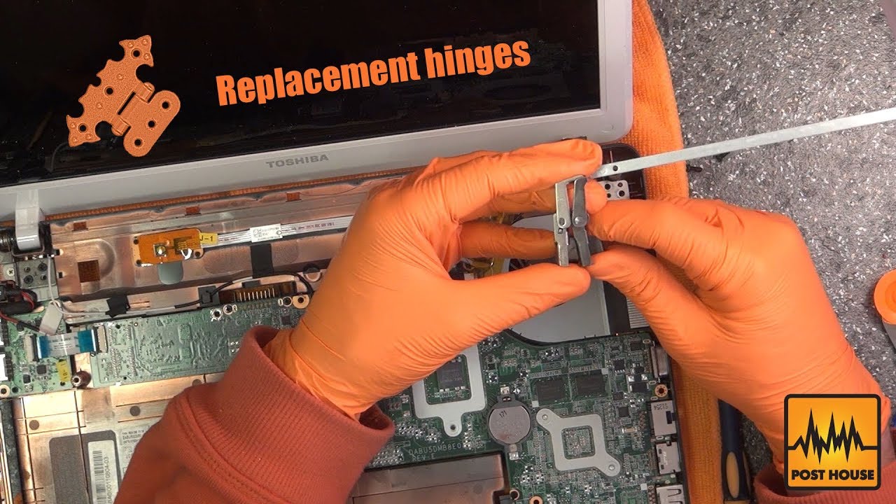 #40 Как заменить петли у ноутбука. Toshiba SATELLITE L735