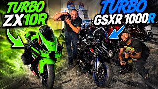 TURBO ZX10r & TURBO GSXR 1000R hit the streets‼️ | OG MEET UP | Zx10r | S1000RR | GSXR 1000R +More