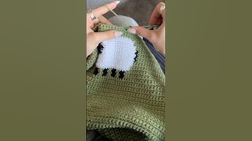 Tutorial will be up tomorrow 🌿#crochet #tapestry #crochetvest #sheepvest