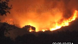 10/25/2003 - 10/27/2003 stock footage of the simi valley, ca and
moorpark, wild fires. shows intense fires burning along side hills
mou...