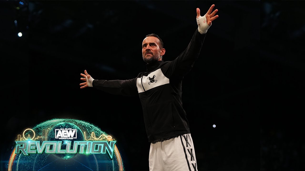 Relive CM Punk's entrance entering with “Miseria Cantare” and classic attire; AEW: Revolution (2022)