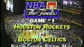 NBA on CBS - 1986 NBA Finals Game 1 Intro - Rockets vs Celtics