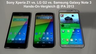 Samsung Galaxy Note 3 vs. LG G2 vs. Sony Xperia Z1 - IFA-Highlights im Vergleich - androidnext.de