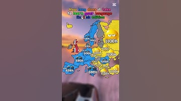 How Long Does It take to Learn Your Countries Language, English Edition. #europe #map #mapper