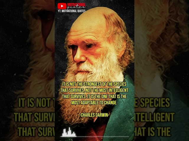 It is not the strongest of the species that survives, nor the most intelligent that survives. It is the one that is most adaptable to change.Dawin