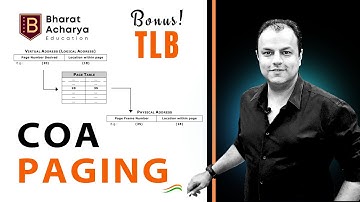 COA | Paging Explained in detail | Virtual Memory, TLB, Page Replacement | Bharat Acharya Education