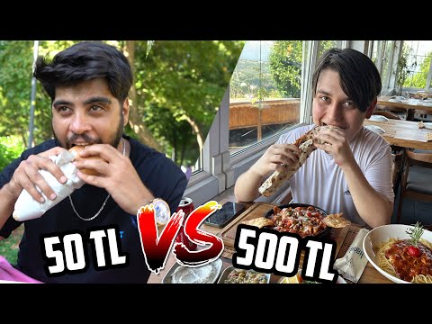 50 TL VS 500 TL'lik ÖĞLE YEMEĞİ 🍝🥩🍔