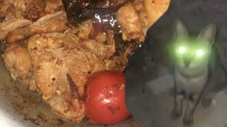 دجاج متبل مع باذنجان في المحنذ #محب_السفر_تجارب_الطعام chicken with eggplant and tomato