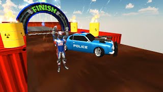 Lái xe ô tô cảnh sát bay trên bầu trời Top Police Car Stunts  Free Car Racing Game android game play screenshot 4