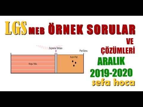 2019-2020 MEB ARALIK AYI LGS ÖRNEK SORULAR