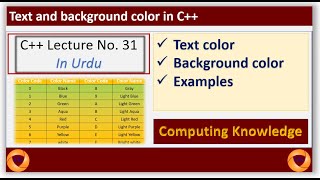 How to change text and background color in C++ || text color in C++|How to Use System Colors in C++