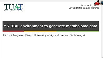 VMOL Seminar #40 - Feature Detection with MSDial (Hiroshi Tsugawa)