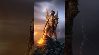 Garudalike Warrior With Flaming Sword