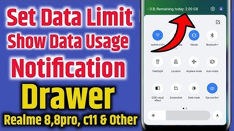 how to set daily data usage limit on realme 8, 8 5g, 8 pro, c11,12,15 | show data usage | realme