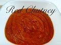 Red chutney for Masala dosa Red chilli Onion chutney