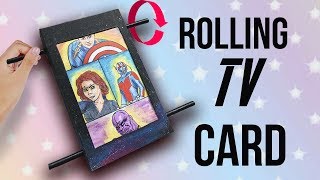 Rolling Television Card DIY - Tutorial w/ stencil