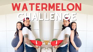 WATERMELON CHALLENGE // What it feels like to be 9 months pregnant