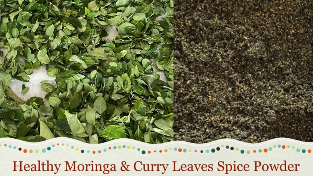 Healthy Moringa & Curry Leaves Spice Powder - YouTube