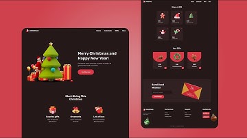 Responsive Christmas Landing page Using HTML CSS & JavaScript