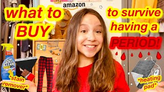 what to BUY to SURVIVE having a PERIOD!! // amazon must-haves for menstruators