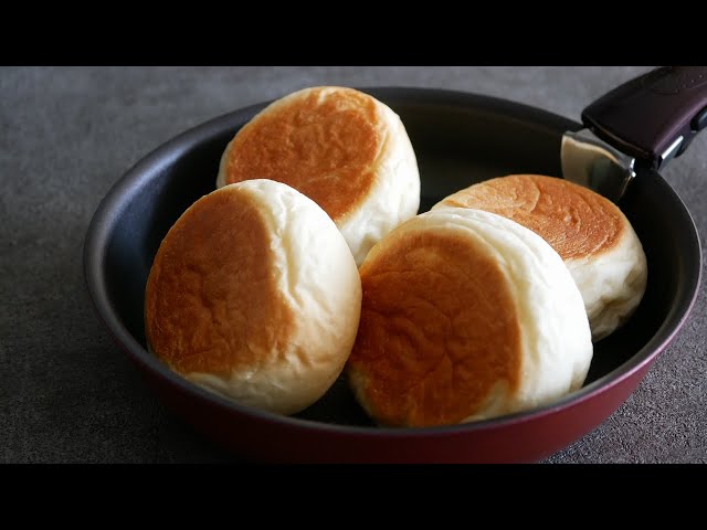 フライパンで手ごねパン焼いてみた!Frying Pan Bread NO OVEN