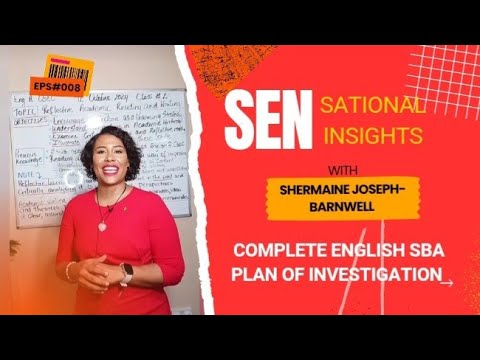 COMPLETE YOUR CSEC ENGLISH SBA PLAN OF INVESTIGATION : Class #2 - - YouTube