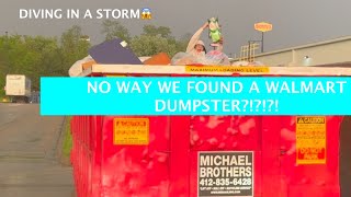 DUMPSTER DIVIN// WENT OUT IN A  HUGE THUNDERSTORM & FOUND 2 WALMART DUMPSTERS, FILLED W/...