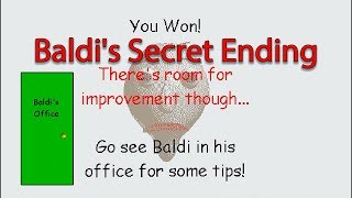 Baldi's Basics 1.3.2 Новая Секретная концовка игры