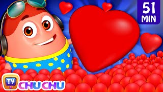 Learn Red Color with Surprise Eggs Ball Pit Show + More Funzone Songs for Kids - ChuChu TV