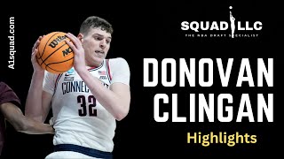 NBA Draft Prospect Donovan Clingan Highlights (UCONN) and Link To Scouting Report